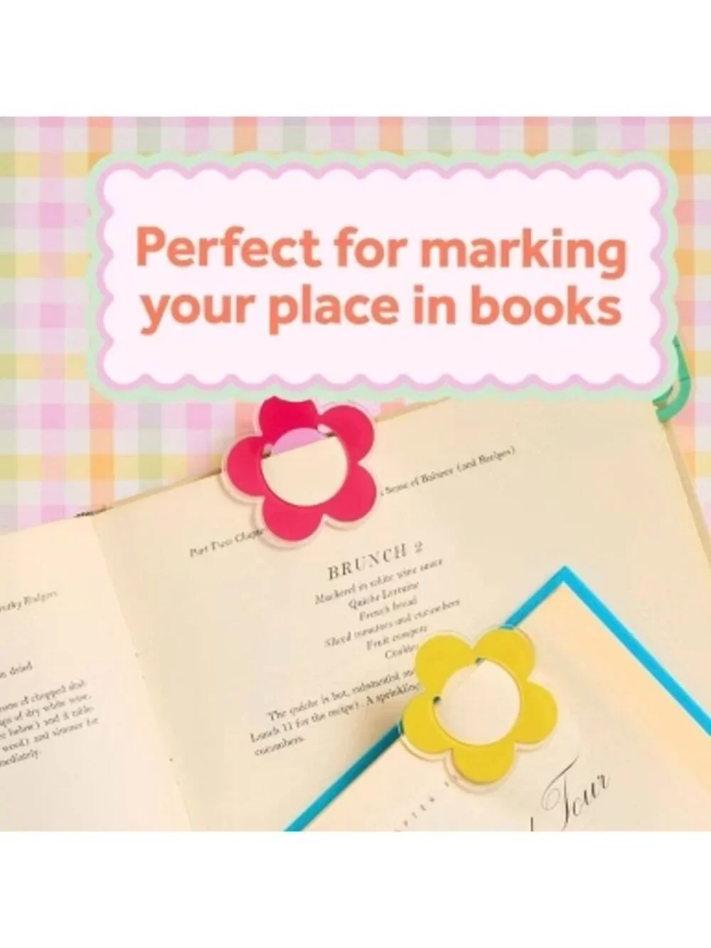 Post-it 2 Pack Hoppy Notes Pink and Yellow Flower Bookmarks Spring Easter